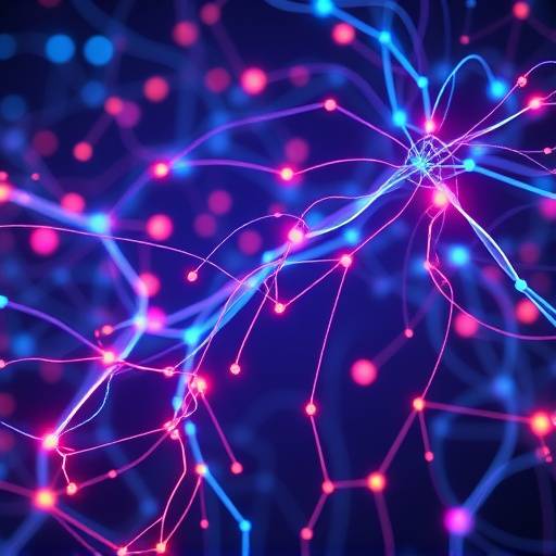 Abstract representation of neural networks and algorithms, showcasing the AI and Machine Learning Fundamentals course.